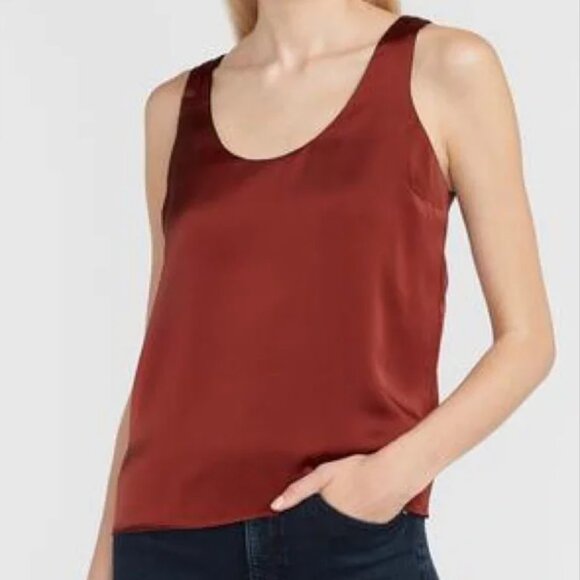 Express reversible silk scoop neck tank top - Picture 2 of 7